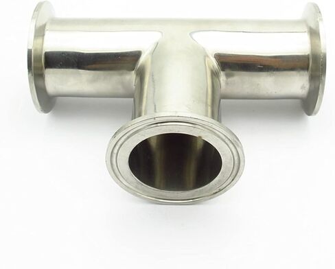 Tee Fittings, 304 Stainless Steel Ferrule Tee Connector Adapter Pipe Fitting 45mm OD 2 Inches in Saudi Arabia