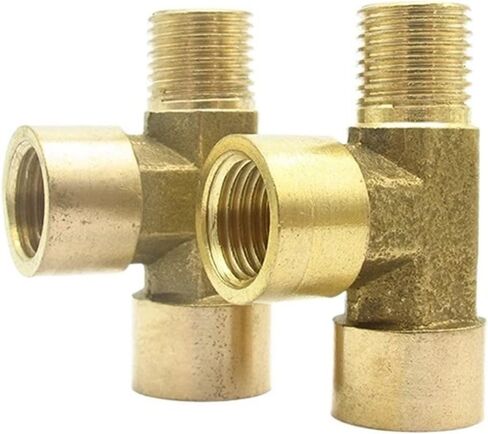 Tee Fittings, Hose Barb Tee Fitting BSP F M Thread Pack Of 2 Brass Multiple Sizes(1/2inch) in Saudi Arabia