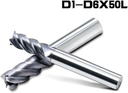 1pcs 4 Flutes Carbide End Mill HRC60 45° D1-D6 50L Milling Cutter Alloy Coating Tungsten Steel Cutting Tool for Aluminum Copper Carbon Die in Saudi Arabia