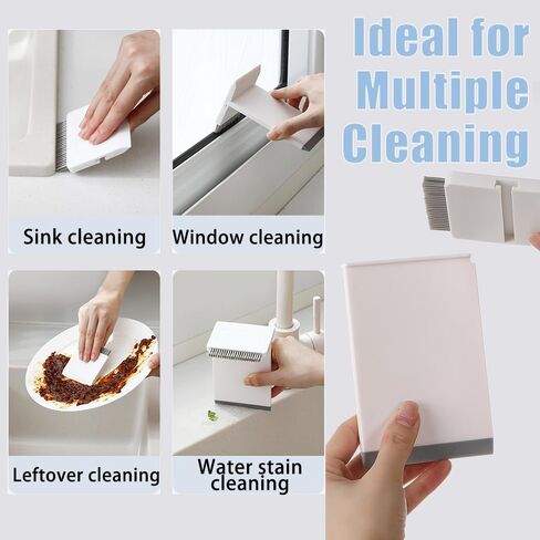 Ouliget Kitchen Sink Squeegee and Countertop Brush,3 in 1 Mini Squeegee Sponge Countertop Dirt Cleaning Brush,Multi Purpose Compact Brush Cleans Wet and Dry Spills in Saudi Arabia