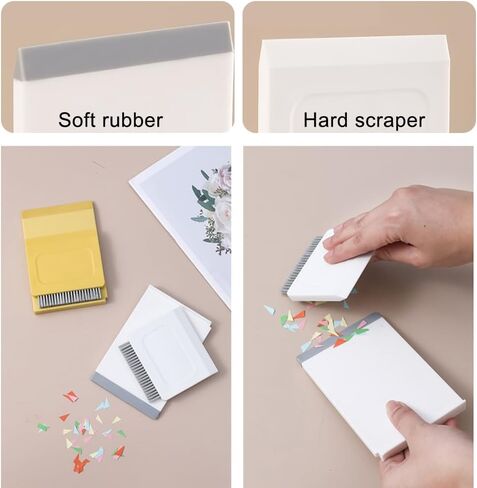 Ouliget Kitchen Sink Squeegee and Countertop Brush,3 in 1 Mini Squeegee Sponge Countertop Dirt Cleaning Brush,Multi Purpose Compact Brush Cleans Wet and Dry Spills in Saudi Arabia