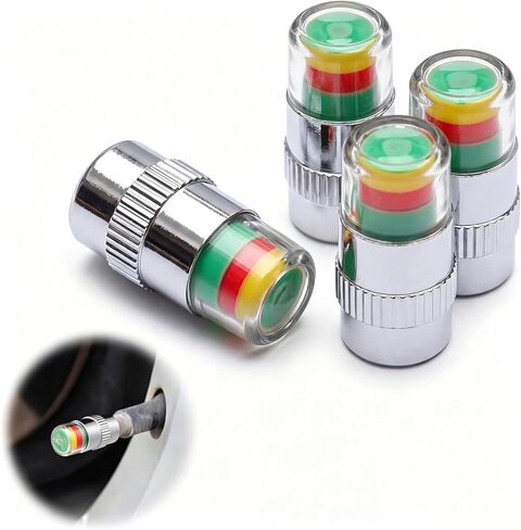 ANKI HAPPIGO 4Pcs 36 PSI Car Tire Pressure Monitor Valve Stem Caps Sensor Indicator Easy to Read 3 Color Eye Alert in Saudi Arabia