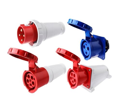 Waterproof Industrial Plug Connector 63A/125A 3-core 4-core 5-Hole Coupler Aviation Socket Male and Female Docking(5 Core 63a Surface Mounted) in Saudi Arabia