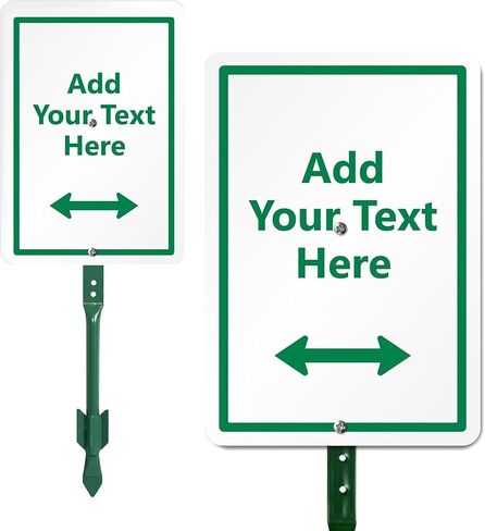 SmartSign Custom Yard Sign - 7" x 10" Sign with Stake, Personalized Lawn Sign, 40 mil Thick Laminated Aluminum, Choose Arrow, 21-inch Tall & Stake Kit in Saudi Arabia