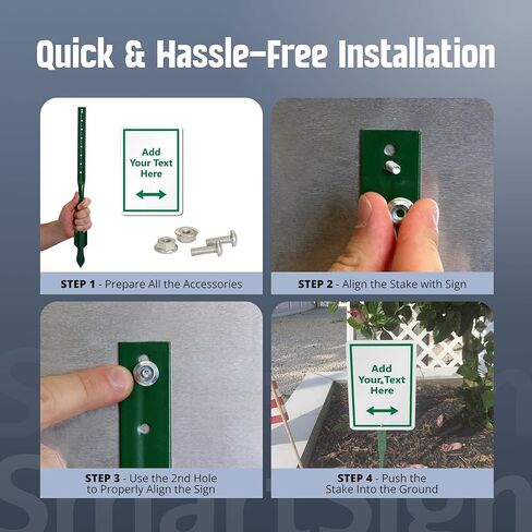 SmartSign Custom Yard Sign - 7" x 10" Sign with Stake, Personalized Lawn Sign, 40 mil Thick Laminated Aluminum, Choose Arrow, 21-inch Tall & Stake Kit in Saudi Arabia