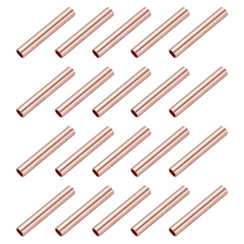 MECCANIXITY 10 Pcs Red Copper Non Insulated Butt Connectors, GT-10 7 AWG Butt Connectors Crimp Wire Crimps Terminals Fittings for Wire Connection Hardware Supplies in Saudi Arabia
