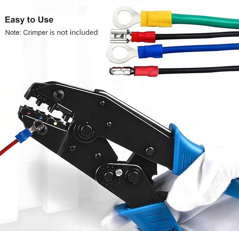 480 PCS Insulated Crimp Wire Connectors, Assorted Crimp Terminal Kit, Mixed Quick Disconnect Electrical Cable Terminals, Ring, Butt Splice, Bullet and Spade Male & Female, Piggyback in Saudi Arabia