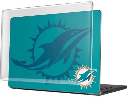 Skinit Case + Skin Compatible with MacBook Pro 14in (2021) - Officially Licensed NFL Miami Dolphins Double Vision Design in Saudi Arabia