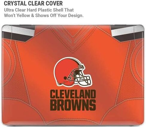 حافظة Skinit + غلاف متوافق مع جهاز MacBook Pro 14in (2021) - تصميم جيرسي لفريق NFL Cleveland Browns مرخص رسميًا in Saudi Arabia