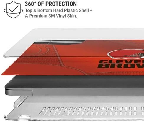 حافظة Skinit + غلاف متوافق مع جهاز MacBook Pro 14in (2021) - تصميم جيرسي لفريق NFL Cleveland Browns مرخص رسميًا in Saudi Arabia