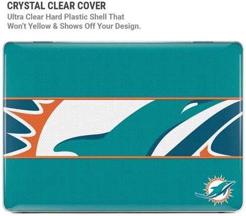 Skinit Case + Skin Compatible with MacBook Pro 14in (2021) - Officially Licensed NFL Miami Dolphins Zone Block Design in Saudi Arabia