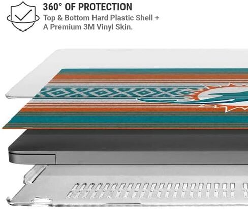 Skinit Case + Skin Compatible with MacBook Pro 14in (2021) - Officially Licensed NFL Miami Dolphins Trailblazer Design in Saudi Arabia