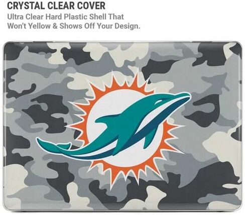 Skinit Case + Skin Compatible with MacBook Pro 14in (2021) - Officially Licensed NFL Miami Dolphins Camo Design in Saudi Arabia