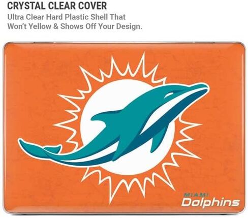 Skinit Case + Skin Compatible with MacBook Air 13in (2020) - Officially Licensed NFL Miami Dolphins Distressed- Orange Design in Saudi Arabia