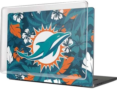 Skinit Case + Skin Compatible with MacBook Pro 16in (2021) - Officially Licensed NFL Miami Dolphins Tropical Print Design in Saudi Arabia