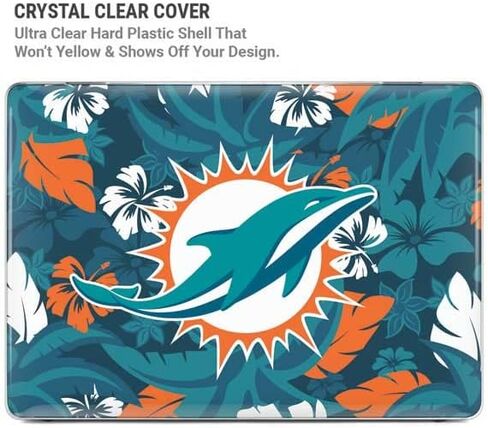 Skinit Case + Skin Compatible with MacBook Pro 16in (2021) - Officially Licensed NFL Miami Dolphins Tropical Print Design in Saudi Arabia