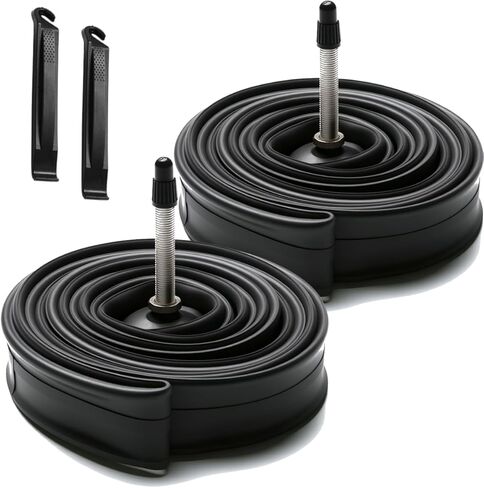 700x38c/700x40c Bike Tube FV48mm Presta Valve 2 Pack Road Bicycle Inner Tubes with 2 Tire Levers Premium Butyl Rubber Gravel Bike Tubes in Saudi Arabia