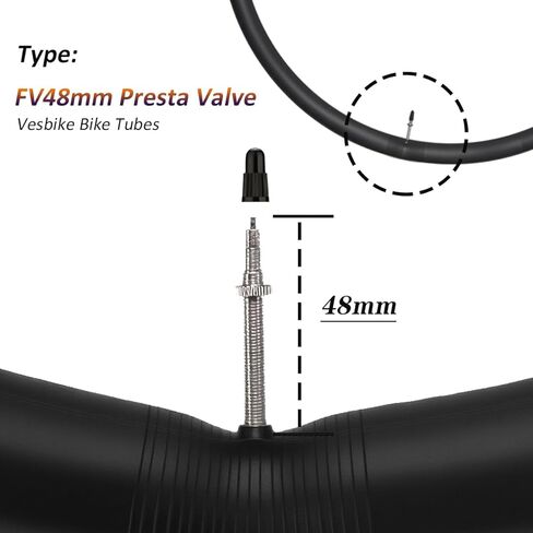 700x38c/700x40c Bike Tube FV48mm Presta Valve 2 Pack Road Bicycle Inner Tubes with 2 Tire Levers Premium Butyl Rubber Gravel Bike Tubes in Saudi Arabia