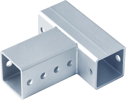 2 Pack T Square Tube Connectors T Fittings, Fits 2" x 2" Square Sign Posts, 5/32" Thick in Saudi Arabia