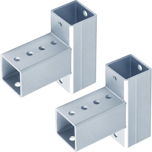 2 Pack T Square Tube Connectors T Fittings, Fits 2" x 2" Square Sign Posts, 5/32" Thick in Saudi Arabia