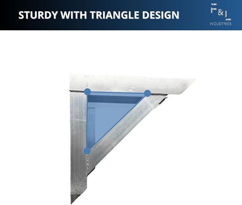 دعامات جدارية من الألومنيوم شديدة التحمل من F&L - تصميم مثلث قوي مقاوم للتآكل لوحدات التيار المتردد، يوفر دعمًا للحائط ومتانة طويلة الأمد، معتمد من قانون البناء في فلوريدا (18 بوصة × 24 بوصة). in Kuwait