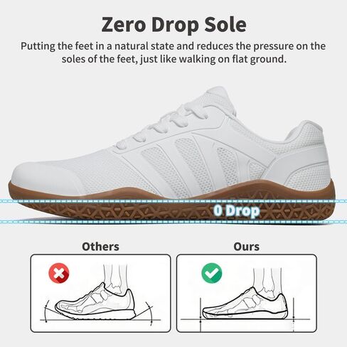 ziitop Barefoot Shoes Men Sneakers Casual Wide Toe Box Running Footwear Zero Drop Tennis Minimalist Walking Grounding Shoes for Gym Workout Weightlifting Hiking Cross Training Trail Climbing in Saudi Arabia