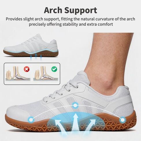 ziitop Barefoot Shoes Men Sneakers Casual Wide Toe Box Running Footwear Zero Drop Tennis Minimalist Walking Grounding Shoes for Gym Workout Weightlifting Hiking Cross Training Trail Climbing in Saudi Arabia