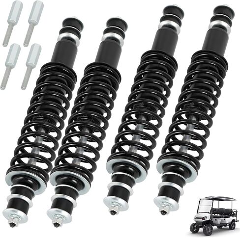 Golf Cart Shocks Heavy Duty Coil Spring Shock Absorber Front & Rear Set for EZGO Medalist/TXT 1994-UP Gas/Electric Golf Carts – Replaces OEM 76418-G01, 70928-G01, 70248-G01 (4PCS) in Saudi Arabia