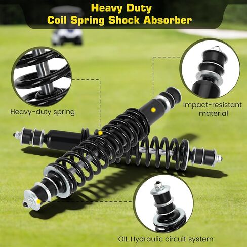 Golf Cart Shocks Heavy Duty Coil Spring Shock Absorber Front & Rear Set for EZGO Medalist/TXT 1994-UP Gas/Electric Golf Carts – Replaces OEM 76418-G01, 70928-G01, 70248-G01 (4PCS) in Saudi Arabia