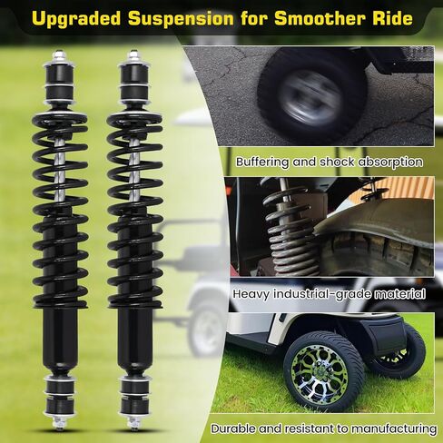 Golf Cart Shocks Heavy Duty Coil Spring Shock Absorber Front & Rear Set for EZGO Medalist/TXT 1994-UP Gas/Electric Golf Carts – Replaces OEM 76418-G01, 70928-G01, 70248-G01 (4PCS) in Saudi Arabia