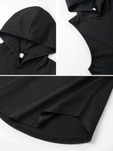 قمصان بدون أكمام بغطاء للرأس للرجال من IRON PANDA، قمصان رياضية بقلنسوة وكمال الأجسام والعضلات - لدي تانك ABS in Kuwait