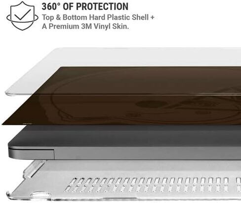 Skinit Case + Skin Compatible with MacBook Pro 14in (2021) - Officially Licensed NFL Cleveland Browns Double Vision Design in Saudi Arabia