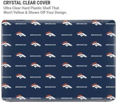 حافظة Skinit + غلاف متوافق مع جهاز MacBook Pro 14in (2021) - تصميم سلسلة NFL Denver Broncos Blitz المرخص رسميًا in Saudi Arabia