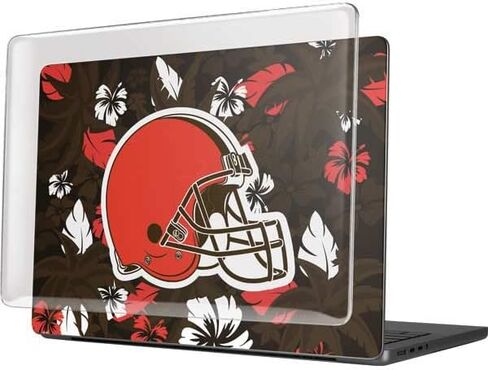 Skinit Case + Skin Compatible with MacBook Pro 14in (2021) - Officially Licensed NFL Cleveland Browns Tropical Print Design in Saudi Arabia