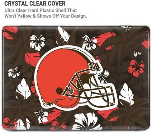 Skinit Case + Skin Compatible with MacBook Pro 14in (2021) - Officially Licensed NFL Cleveland Browns Tropical Print Design in Saudi Arabia