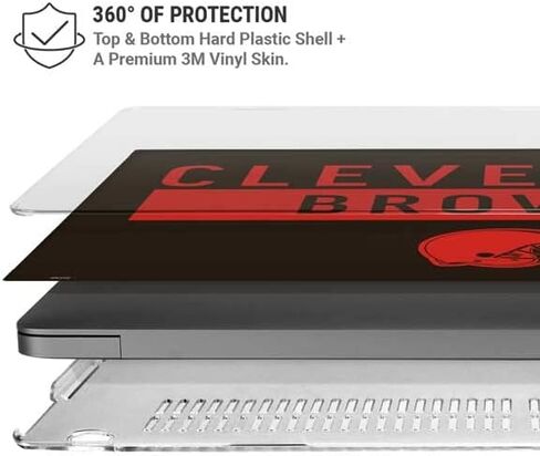 Skinit Case + Skin Compatible with MacBook Pro 14in (2021) - Officially Licensed NFL Cleveland Browns Brown Performance Series Design in Saudi Arabia