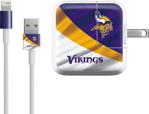 Skinit Decal Other Skin Compatible with iPad Charger (10W USB) - Officially Licensed NFL Minnesota Vikings Design in Saudi Arabia