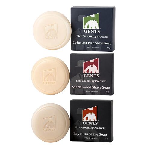 G.B.S 97% All Natural Shave Soap Set for Men- 3 Pack. Scents: Cedar & Pine, Sandalwood, & Bay Rum Perfect Men's Shaving with Dense and Luxury Lather Smooth Comfortable Shave. - Fits any shaving bowl in Saudi Arabia
