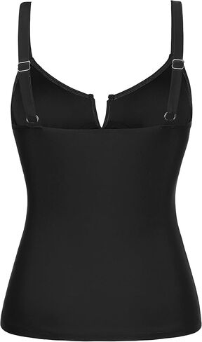 Women's Tummy Control Tankini Swimsuit Ruched Tankini Swim Top Modest Swimwear with Wide Straps in Saudi Arabia