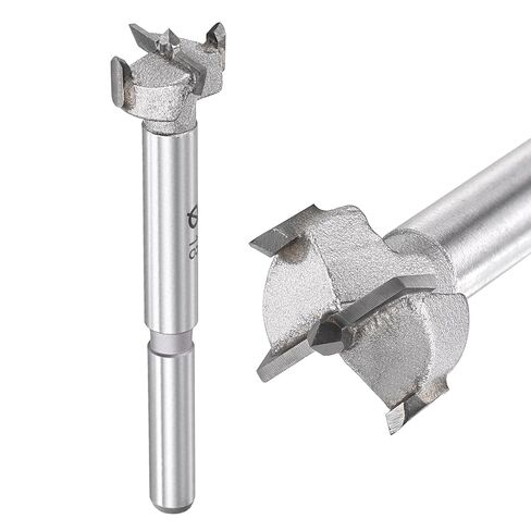 DTGN 15/32"(12mm) Forstner Drill Bit - 1Pack - Good for Wood Plastic Plywood - 2 Flutes Tungsten Carbide Woodworking Hole Saw Cutter with Round Shank - Silver in Saudi Arabia
