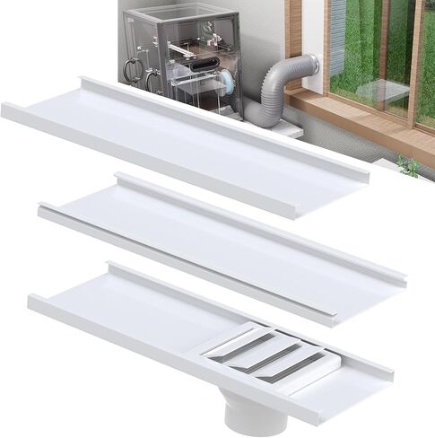 Mxclimate Window Vent Kit Fit with 3"/4" Ducting Hose for Sliding Windows,Adjustable Window Seal Kit for Duct Fans,3D Printer Enclosure,Dryer,Grow Tent in Saudi Arabia
