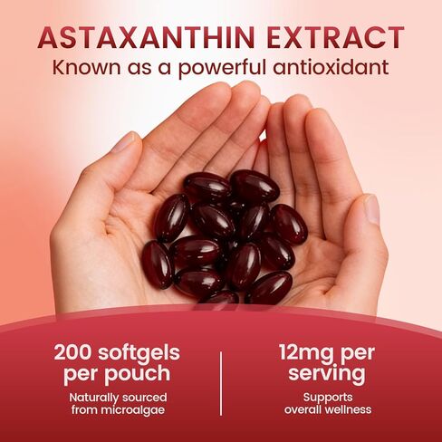 Divani Astaxanthin, Natural Astaxanthin, Non-GMO, Gluten-Free, Soy Free, Daily Eye, Skin Support (1) in Saudi Arabia
