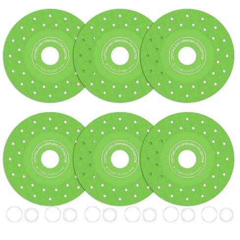 6Pcs 4.5inch Rock Slab Grinding Disc Flat Angle Grinder Cutting Disc Efficient Diamond Tile Cutting Disc Marble Tile Blade for Marble Granite Ceramic with 12 Reducing Washers in Kuwait
