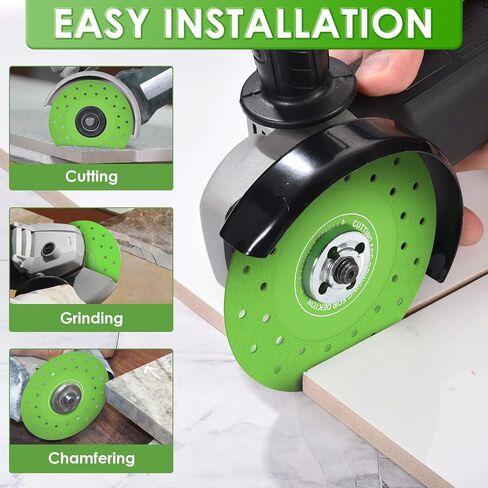 6Pcs 4.5inch Rock Slab Grinding Disc Flat Angle Grinder Cutting Disc Efficient Diamond Tile Cutting Disc Marble Tile Blade for Marble Granite Ceramic with 12 Reducing Washers in Kuwait