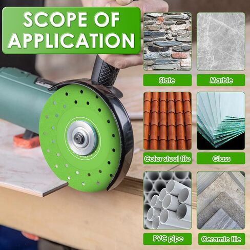 6Pcs 4.5inch Rock Slab Grinding Disc Flat Angle Grinder Cutting Disc Efficient Diamond Tile Cutting Disc Marble Tile Blade for Marble Granite Ceramic with 12 Reducing Washers in Kuwait