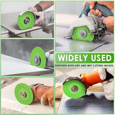 6Pcs 4.5inch Rock Slab Grinding Disc Flat Angle Grinder Cutting Disc Efficient Diamond Tile Cutting Disc Marble Tile Blade for Marble Granite Ceramic with 12 Reducing Washers in Kuwait