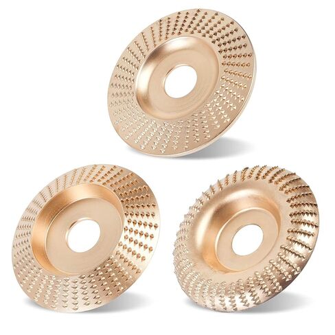 3 Piece Wood Carving Disc Set for 4 Inch Angle Grinder,5/8" Inner Diameter, Grinding Wheel Shaping Disc for Wood Cutting,Woodworking Attachment,Stump Grinding Tools for Cutting,Grinding,Carving in Saudi Arabia