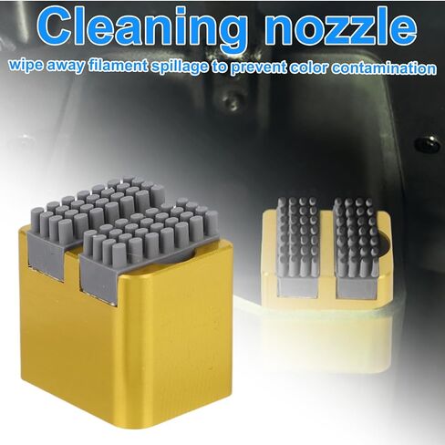 6pcs Silicone Nozzle Brush for Bambu-Lab P1P/P1S/X1/X1C/X1E 3D Printer, Heat-Resistant Nozzle Wiper with Fixing Block Cleaning Tools for 3D Printer X1/P1 Accessories in Saudi Arabia