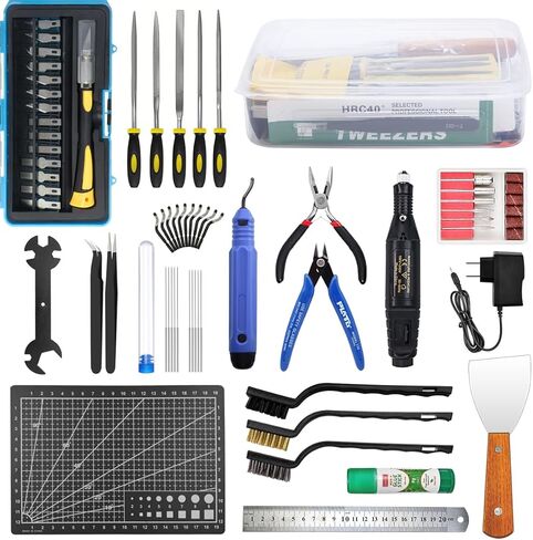 54 PCS 3D Printer Tool Kit, 3D Printer Accessories Kit for Cleaning, Removal Finishing Cutting, Include Metal Deburring Tool, Removal Tools, Nozzle Cleaning Kit and More, for Bambu, Ender 3, Kobra in Saudi Arabia