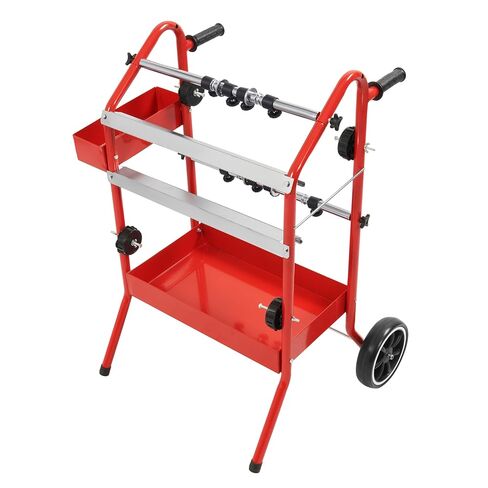 HECASA 18" Multi-Roll Masking Paper Machine W/Storage Trays for Auto Body Paint & Repair Shop, Car Painting Prep Steel Galvanized Powder Coated Red in Saudi Arabia